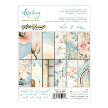 Набор бумаги для скрапбукинга Mintay Papers ART JOURNAL CALM AND COZY 15х20см (24 листа)