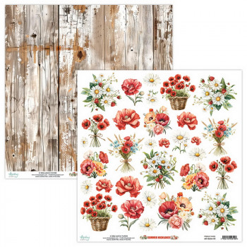 Лист с цветами для вырезания Mintay Papers SUMMER HIGHLANDS 30х30см