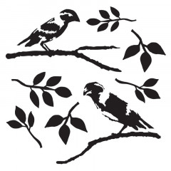 Трафарет The Crafter's Workshop LOVE BIRDS 15х15см