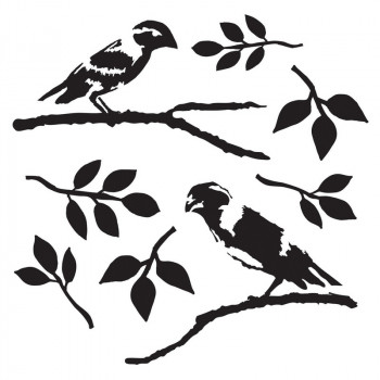 Трафарет The Crafter's Workshop LOVE BIRDS 15х15см