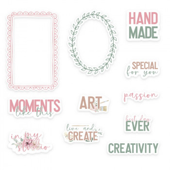 Набор высечек Frames and Words P13 LET YOUR CREATIVITY BLOOM