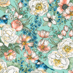 Ткань лоскутная Peppy NATURE'S NOTEBOOK Spring 50х55см