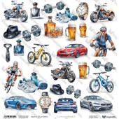 Лист с элементами для вырезания ScrapAndMe 4 HIM Elements 9 30х30см