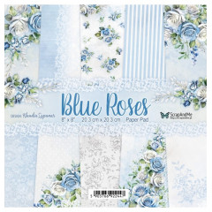 Набор бумаги для скрапбукинга ScrapAndMe BLUE ROSES 20х20см