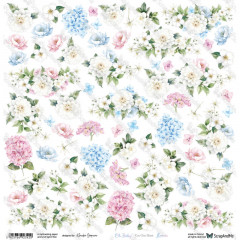 Лист с элементами для вырезания ScrapAndMe OH, BABY Flowers 30х30см
