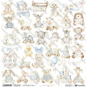 Лист с элементами для вырезания ScrapAndMe OH, BABY Baby 07 30х30см
