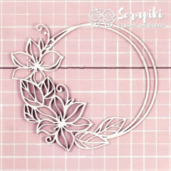 Чипборд Scrapiki РАМКА 3D ЦВЕТОЧНАЯ