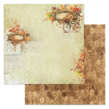 Лист бумаги для скрапбукинга ScrapMania ПОЗОЛОТА ДНЕЙ коллекция Художница осень 30х30см