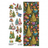 Лист с картинками ScrapMania СИМВОЛ ГОДА - ЛОШАДКИ 5 10х30см
