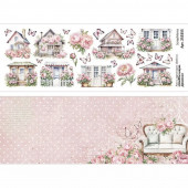 Лист с картинками ScrapMania ШЕББИ ШАРМ - ДОМИКИ 10х30см