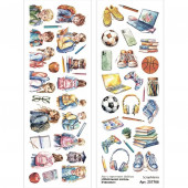 Лист с картинками ScrapMania ШКОЛЬНАЯ ЖИЗНЬ - УЧЕНИКИ 10х30см