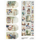 Лист с картинками ScrapMania ШКОЛЬНАЯ ЖИЗНЬ - МАРКИ 10х30см