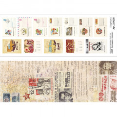 Лист с картинками ScrapMania СССР - КАЛЕНДАРИ И ПИСЬМА 10х30см