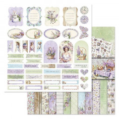 Лист бумаги для скрапбукинга ScrapMania ЭЛЕМЕНТЫ (обложка) коллекция Весенний перезвон 30х30см