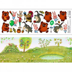 Лист с картинками ScrapMania ВИННИ-ПУХ 03 10х30см