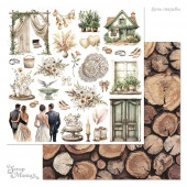 Лист бумаги для скрапбукинга ScrapMania ДЕТАЛИ коллекция День свадьбы 30х30см