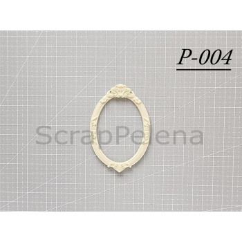Фигурка пластиковая Scrappelena_decor РАМКА ОВАЛЬНАЯ СРЕДНЯЯ