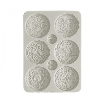 Силиконовый молд Stamperia SILICON MOLD A5 BROCANTE ANTIQUES Clocks