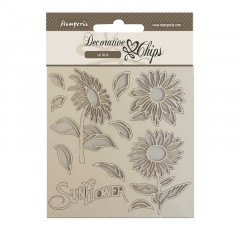 Набор декоративного чипборда Stamperia SUNFLOWER ART 14х14см