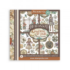 Набор натирок Stamperia GARDENS OF TIME RUB ON KIT 15х15см