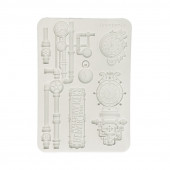 Силиконовый молд Stamperia SILICON MOLD A5 GARDENS OF TIME Clocks and Tubes