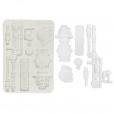 Силиконовый молд Stamperia SILICON MOLD A5 GARDENS OF TIME Clocks and Tubes