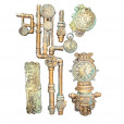 Силиконовый молд Stamperia SILICON MOLD A5 GARDENS OF TIME Clocks and Tubes