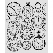 Трафарет для микс медиа Stamperia GARDENS OF TIME Mixed Clocks 20х25см