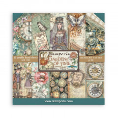 Набор бумаги для скрапбукинга Stamperia GARDENS OF TIME 20х20см