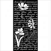 Трафарет для микс медиа Stamperia HERBARIUM SILVAE Letter With Flowers 12х25см
