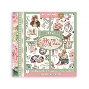 Набор натирок Stamperia HOUSE OF ROSES RUB ON KIT 15х15см