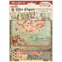 Набор листов рисовой бумаги Stamperia ORIENTAL GARDEN MINI RICE PAPER A6