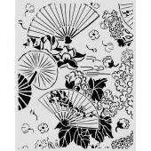 Трафарет для микс медиа Stamperia ORIENTAL GARDEN Fans 20х25см