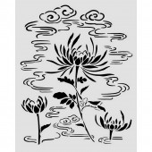 Трафарет для микс медиа Stamperia ORIENTAL GARDEN Lotus Flower 20х25см