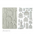 Силиконовый молд Stamperia SILICON MOLD A5 SILENT SEA Houses and Lighthouse