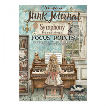 Набор бумаги и высечек для скрапбукинга Stamperia SYMPHONY JUNK JOURNAL FOCUS POINTS 15х21см 16 листов