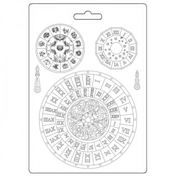 Форма для моделирования Stamperia SOFT MOULD A5 VENICE CITY OF ART Clocks