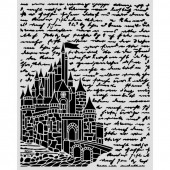 Трафарет для микс медиа Stamperia WONDERLAND Castle 20х25см