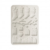 Силиконовый молд Stamperia SILICON MOLD A5 CHRISTMAS SOCKS AND PRESENTS
