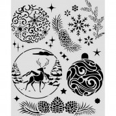 Трафарет для микс медиа Stamperia CHRISTMAS BALLS 20х25см