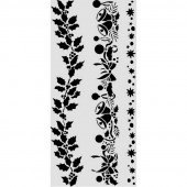 Трафарет для микс медиа Stamperia CHRISTMAS BORDERS 12х25см