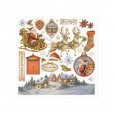 Набор натирок Stamperia SILENT NIGHT RUB ON KIT 15х15см
