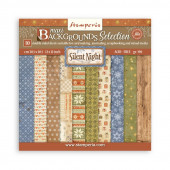 Набор бумаги для скрапбукинга Stamperia SILENT NIGHT MAXI BACKGROUNDS SELECTION 30х30см