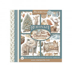 Набор натирок Stamperia WHITE CHRISTMAS RUB ON KIT 15х15см