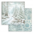 Набор бумаги для скрапбукинга Stamperia WHITE CHRISTMAS MAXI BACKGROUNDS SELECTION 30х30см