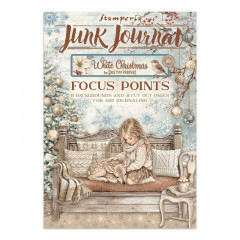 Набор бумаги и высечек для скрапбукинга Stamperia WHITE CHRISTMAS JUNK JOURNAL FOCUS POINTS 15х21см 16 листов