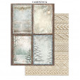 Набор бумаги и высечек для скрапбукинга Stamperia WHITE CHRISTMAS JUNK JOURNAL FOCUS POINTS 15х21см 16 листов