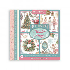 Набор натирок Stamperia WINTER MAGIC RUB ON KIT 15х15см