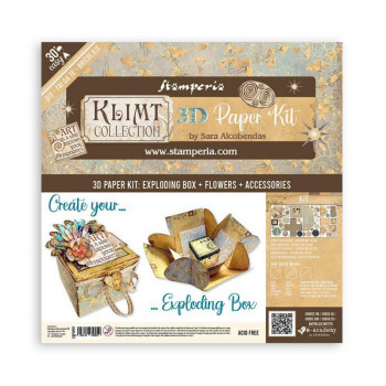 Набор для объемного декора из бумаги Stamperia 3D PAPER KIT KLIMT