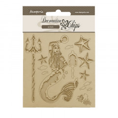 Набор декоративного чипборда Stamperia SONGS OF THE SEA MERMAID 14х14см